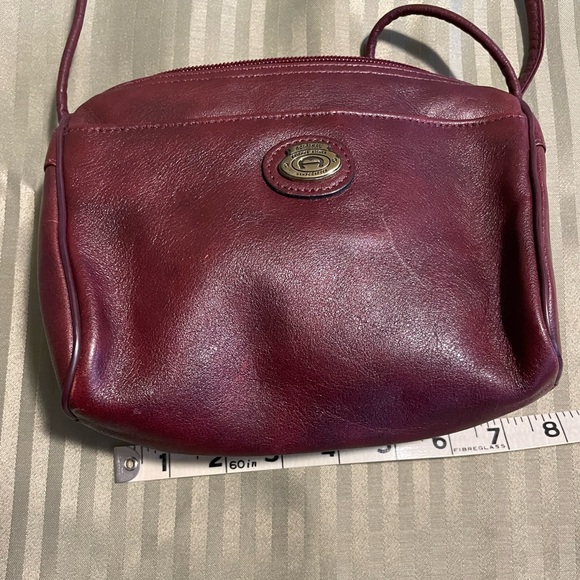 Etienne Aigner Deep Burgundy Leather Shoulder Bag - Picture 5 of 11